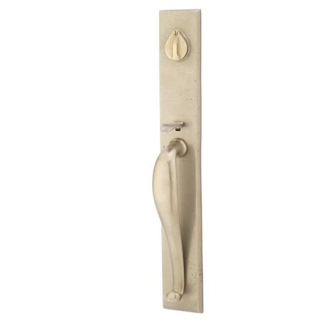 Emtek Tumbled White Bronze Handleset 450613MTTWBLH 450613MTTWBLH